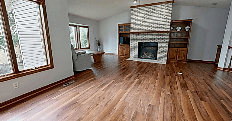 floor after being completely cleaned and renewed