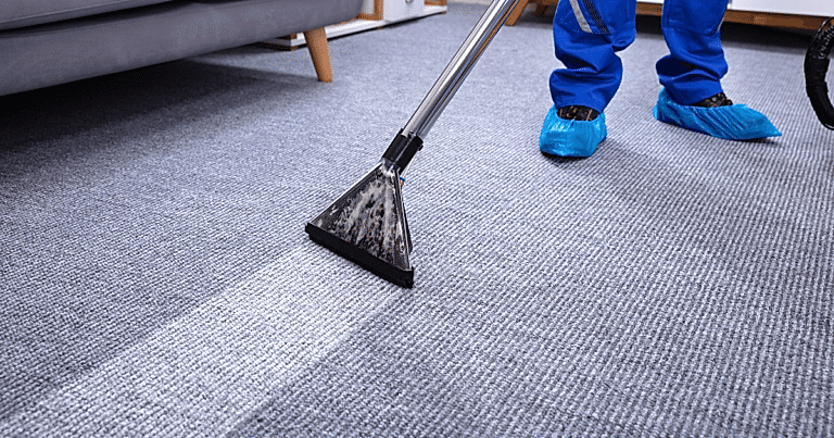 carpet cleaning being executed by a professional of Cleanadora