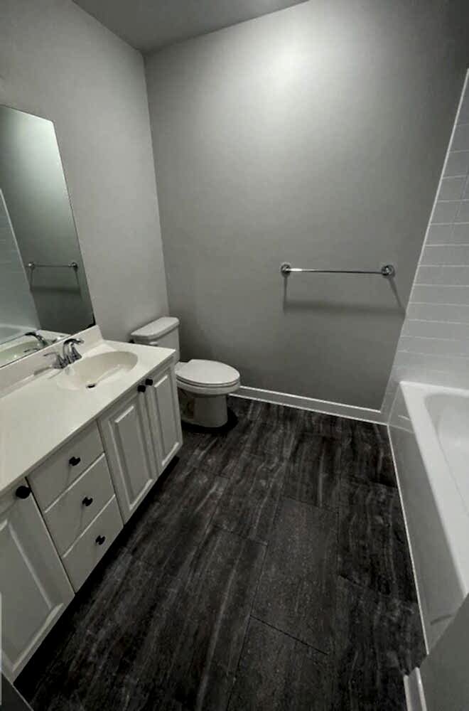 Bathroom after a detailed cleaning by Cleanadora Experts